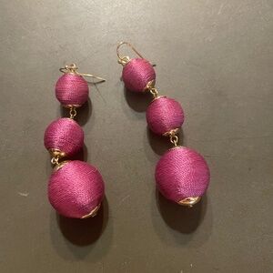 Deep Pink Bauble Earrings